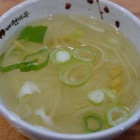 Vegan cold soybean sprout soup which is served with the rice bowls~! at Hyundaiok in Jeonju