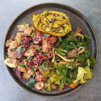 Main and salads at Broccoli in North London
