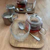 Gorgeous presentation of the hot drinks  at Last Light Coffee in Blackpool