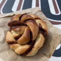 Cinnamon roll   at Last Light Coffee in Blackpool
