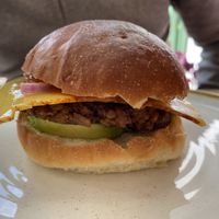 Sausage burger  at Last Light Coffee in Blackpool