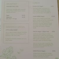 Food menu at Last Light Coffee in Blackpool