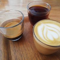 Coffee flight at Last Light Coffee in Blackpool