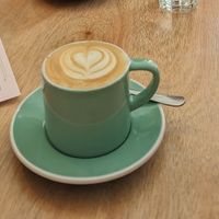 Flat white with oat milk at Last Light Coffee in Blackpool