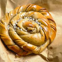 Cardamom bun at Last Light Coffee in Blackpool