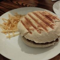 Montadito with spicy seitan inside. Really nice. at Kerkus Veggie Bar in Montecorto