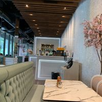 Indoor dining at Evviva in Toronto
