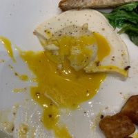 This is an actual VEGAN sunny side up egg  at Evviva in Toronto