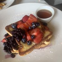 Vegan French toast  at Evviva in Toronto