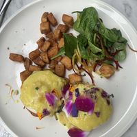 Vegan  Benedict  at Evviva in Toronto