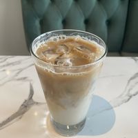 iced maple latte with oat milk  at Evviva in Toronto