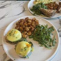 eggs benedict  at Evviva in Toronto