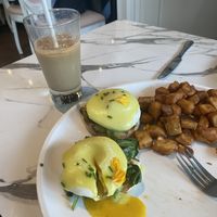 eggs benedict  at Evviva in Toronto