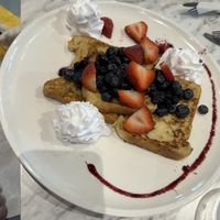 vegan french toast  at Evviva in Toronto