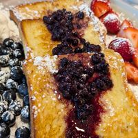 Amazing French toast at Evviva in Toronto