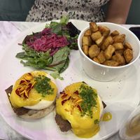 Eggs Benedict  at Evviva in Toronto