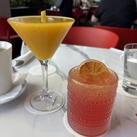 Mango margarita and tequila sunrise. Yum!   at Evviva in Toronto