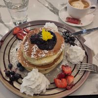 Super great vegan pancakes! at Evviva in Toronto