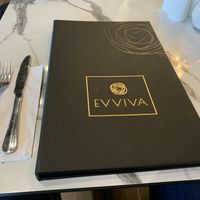 Menu at Evviva in Toronto