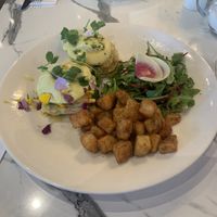 Vegan eggs benedict  at Evviva in Toronto
