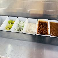 Sauces and accompaniments  at La Cordobesita in Tulum