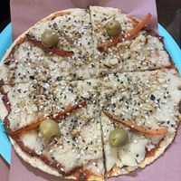 Garlic pizza  at La Cordobesita in Tulum