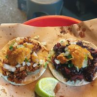 taco „pastor“ & „jamaica"  at La Cordobesita in Tulum