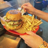 vegan burger  at La Cordobesita in Tulum