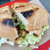 sandwich pastor  at La Cordobesita in Tulum