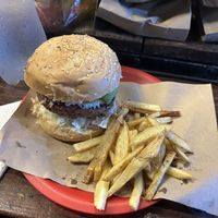 Soya burger  at La Cordobesita in Tulum