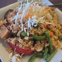 Basil fried riced w tofu, removed egg at Jasmine Thai in Indianapolis