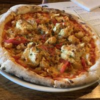 This was incredible; it’s the 800° vegan pizza  at Three Fires Pizza in Fort Wayne