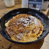 Banana caramel pancakes   at The Good Egg in Busselton