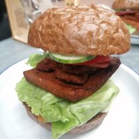 Veg bacon burger at Koktem in Astana