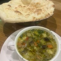 Vegetable soup with roti  at Koktem in Astana