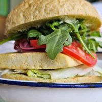 Tofu buger at Koktem in Astana