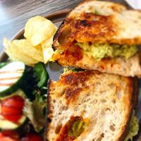Vegan halloumi and avo sourdough melt at Spider Monkey in Troon