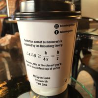 Heisenberg cup at Heisenberg Coffee Co in Richmond