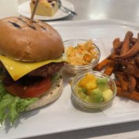 Plant based burger   at Karamellan Cafe in Drottningholm