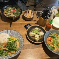 Vegan Curry, Vegan Pho & Rice Paper Spring Rolls with Peanut Saucee  at Pho in Berlin