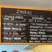 Vegan protein shakes and a vegan hangover shake   at Cafe Dolce in Solvang