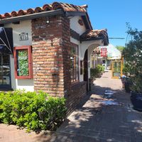 From the sidewalk at Cafe Dolce in Solvang