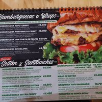 Menue  burgers at Mr Veggie San Pedro in San Pedro