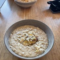 Delicious peanut butter porridge!!   at Scottish National Gallery in Edinburgh