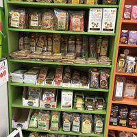 Shelves at Universo Vegano in Madrid