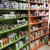 Shelves at Universo Vegano in Madrid
