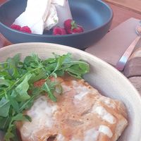 Vegan lasagna & panna cotta at Shedshaker Brewing Company in Castlemaine