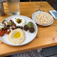 Really fast from ordering to eating. Wonderful outdoor seating so delicious!  at Shalom Y'all in Portland