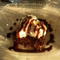 cake with ice cream at Vida De Cafe in St Pete Beach