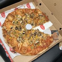 Vegan pizza  at Moto La Pizza in Ramat Gan